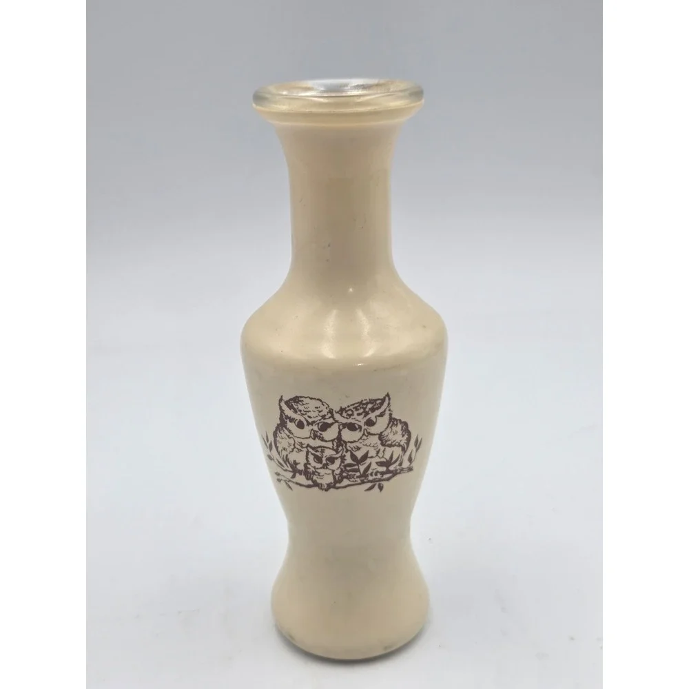 Vintage Tan Wheaton Mid Century Coated Glass 6